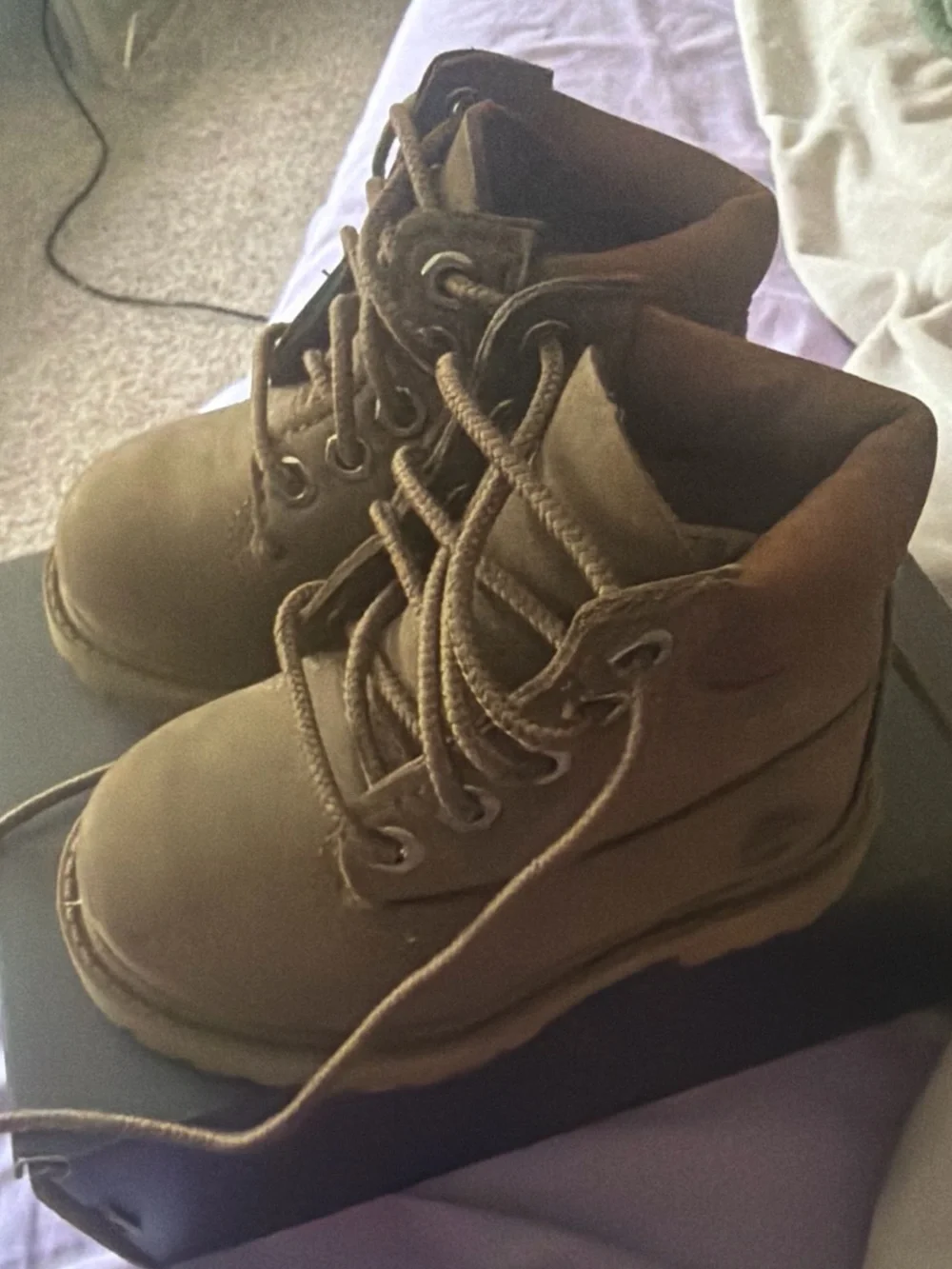 Timberland Kids Brown Lace-Up Booties(TD)